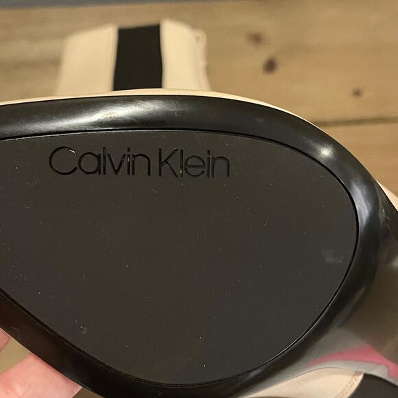 Calvin Klein Women's Feli Ankle Dress Booties Size 7 Beige Pointed Toe Pull On - Picture 11 of 14